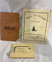 Winchester, VA Rouss Fire Hall booklets -