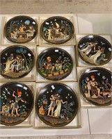 8 Egyptian theme collector plates with the boxes