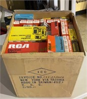 Large box lot of vintage electron tubes -
