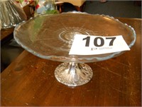Glass & Silver Cake Plate