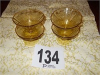 Yellow Dessert Cups (4) Depression