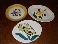 (3) Blue Ridge Pottery Platters