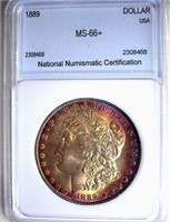 1889 Morgan NNC MS-66+ AMAZING GEM COIN