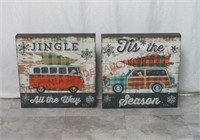 Jingle & 'Tis The Season Wall Plaques ~ New