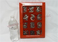 Holiday Home 12 Days of Christmas Pewter Ornaments