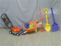 Kids Lawn Mower, Wheel Barrow & Yard Tool Toys