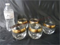 MidCentury Roly Poly Silver Rim Glasses ~ 5