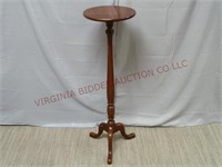 Vintage Wood Pedestal Accent Table / Plant Stand