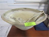 Studio Pottery Punch Bowl and Ladle