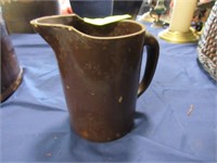 Early Redware Pottery Pitcher