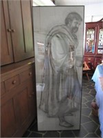 Large Framed Ben Long Figure Study for Fresco