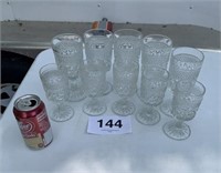 5 LARGE, 5 SMALL GOBLETS