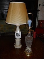 (2) Lamps (Crystal & White)