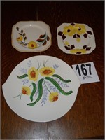 (3) Blue Ridge Pottery (Platter, Small Plates)