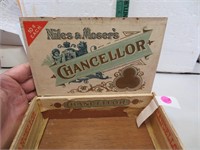 Antique Niles & Moser's Chancellor Cigars Wood Box
