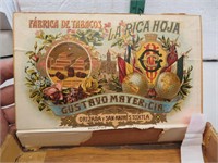 Antique Gustavo Mayer Cigar 1922 Wood Box LaRica