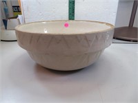 Antique White Hall Pottery Stoneware Bowl 12" x 5"