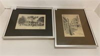 (2) framed pieces of artwork