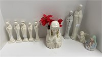 Ceramic Virgin Mary figurines, Mary trinket box