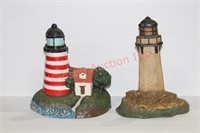 2 Cast Iron Lighthouse Door Stoppers