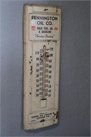 Pennington Oil Company advertising thermometer