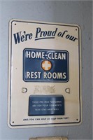 Restroom advertising sign