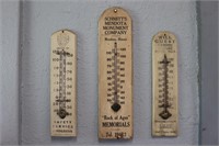 Wooden advertising thermometers