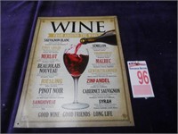 Wine From Around the World Tin Sign