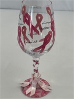Lolita Pink Ribbon Wine Glass