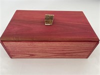 Hand Made Wood Box with Red Stain