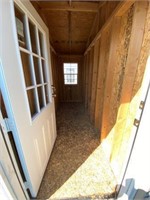 Wood Frame Dog House 4 ft w/Walk In Locking Door