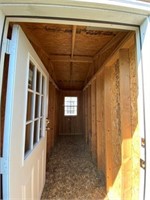 Wood Frame Dog House 4 ft w/Walk In Locking Door