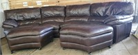 2 Piece Sectional Sofa with 2 Storage Stools