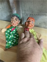 PAIR OF OLD HAND PUPPETS