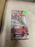 VINTAGE METAL SIREN FIRE ENGINE / BOX /BOOK