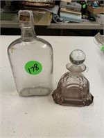 OLD WHISKEY AND PERFUME BOTTLE
