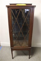 Vintage Glass Enclosed Curio Cabinet