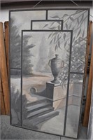 Giant Size French Terrace Oil Painting