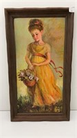 Large lithograph in frame