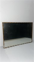 Heavy wall mirror w/ decorative trim