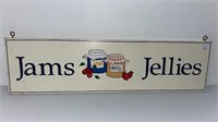 Jams and Jellies wood sign
