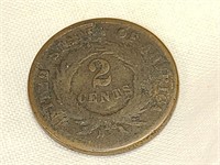 1865 two cents piece