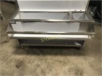 All Stainless Cocktail Bar Sink 54" Wide x 24"