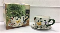 Ceramic Tea Cup Planter K13B