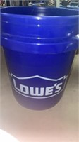 5 gallon Blue plastic Lowe’s bucket