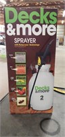 Deck sprayer with pump less tech for yards and