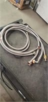 Braided metal connection hoses for appliances
