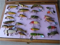COLLECTION OF (24) LURES PAW PAW, JENKIX IN CASE