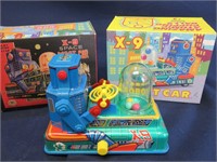 X-9 Robot Car Wind Up Tin Toy Made in Japan