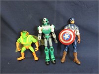 Lot of 3 Loose Figures Marvel 88 Takara